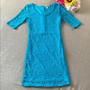 Turquoise Lace Bodycon Dress